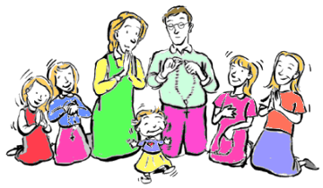pray clipart family prayer