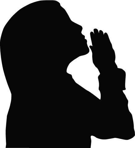 pray clipart silhouette
