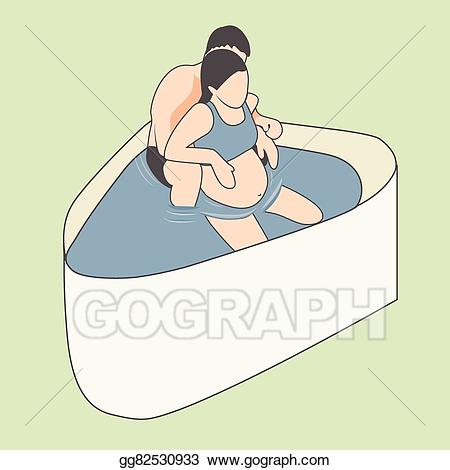 Pregnancy clipart birthing. Vector pregnant exercise icons