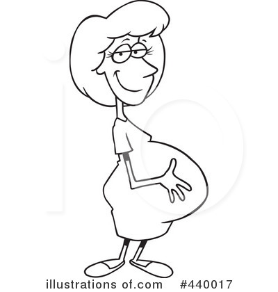 Pregnancy clipart black and white. Pregnant illustration by toonaday