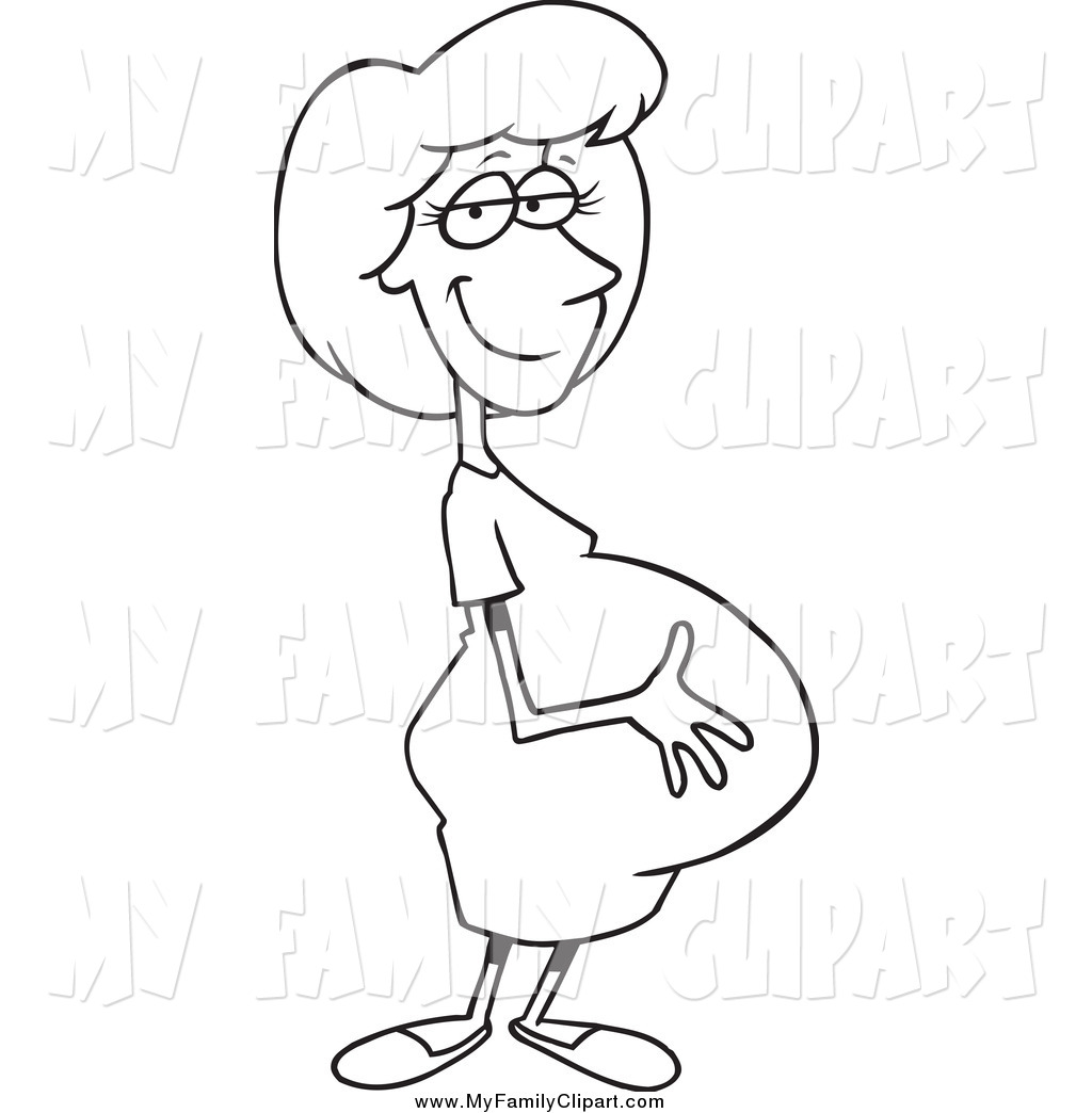 Pregnancy clipart black and white.  pregnant woman clipartlook