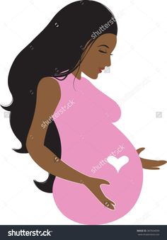 Pregnancy clipart couple pregnant african american. Woman at 