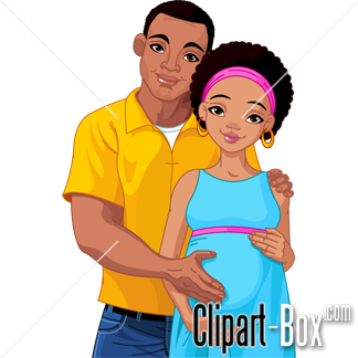 In love black art. Pregnancy clipart couple pregnant african american