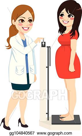 Vector scale weight pregnant. Pregnancy clipart obstetrician