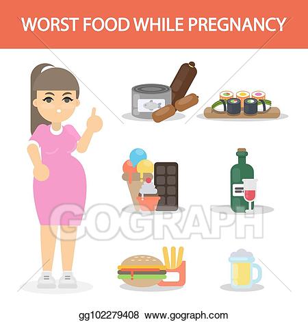 Vector illustration diet for. Pregnancy clipart pregnancy food