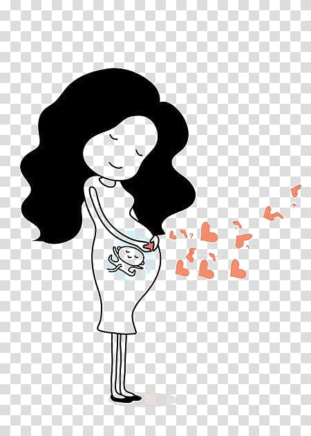 Pregnancy clipart pregnant family. Woman illustration mother 