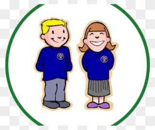 Primary school cartoon . Preschool clipart uniform