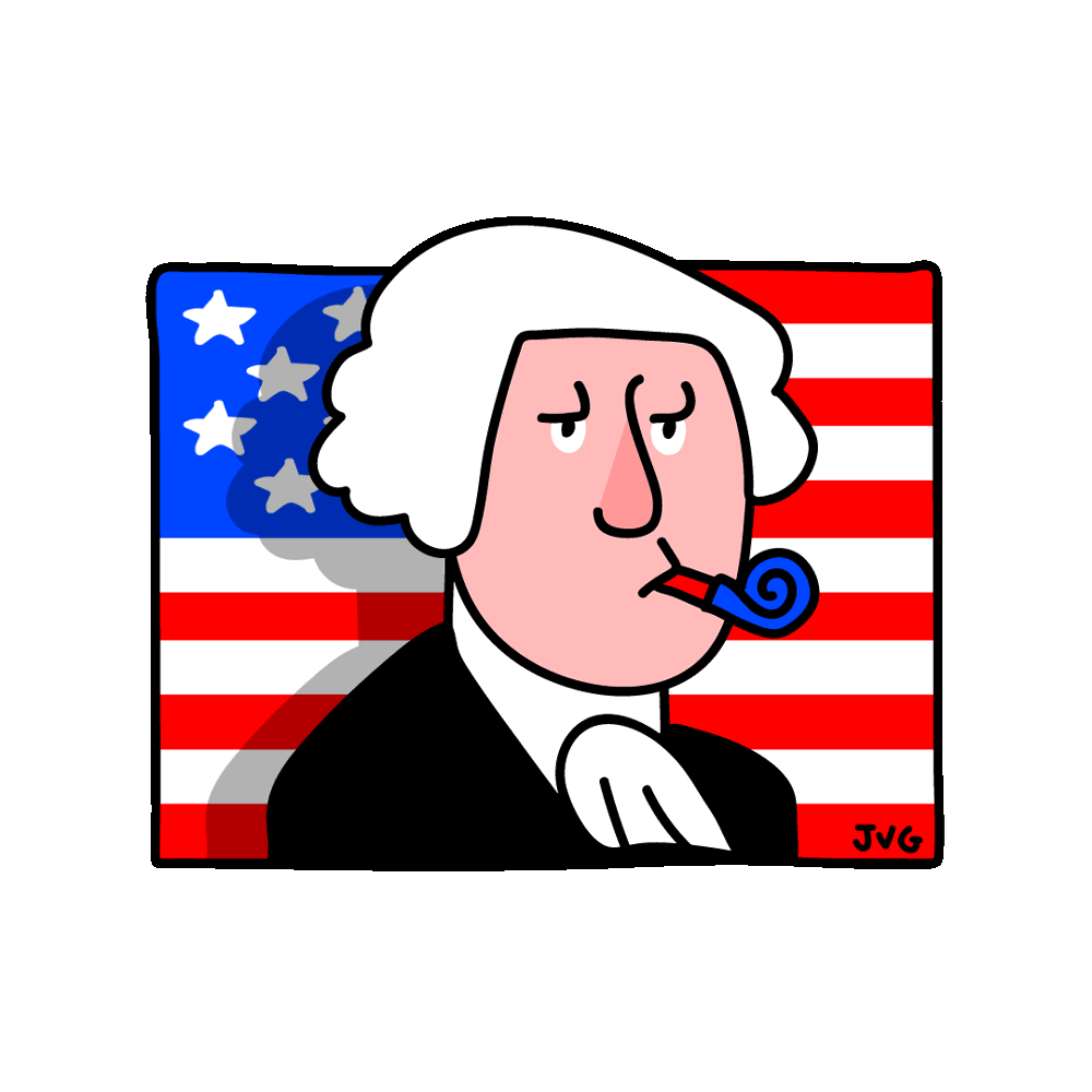 Jaspervangestel stickerapp presidents day. President clipart american president