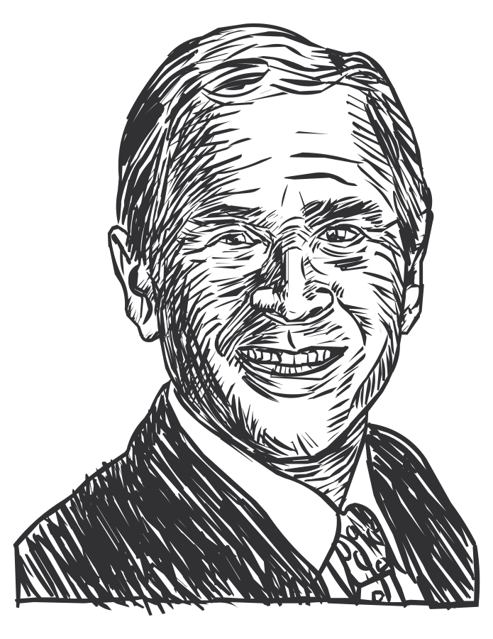 President clipart black and white. George bush clip art