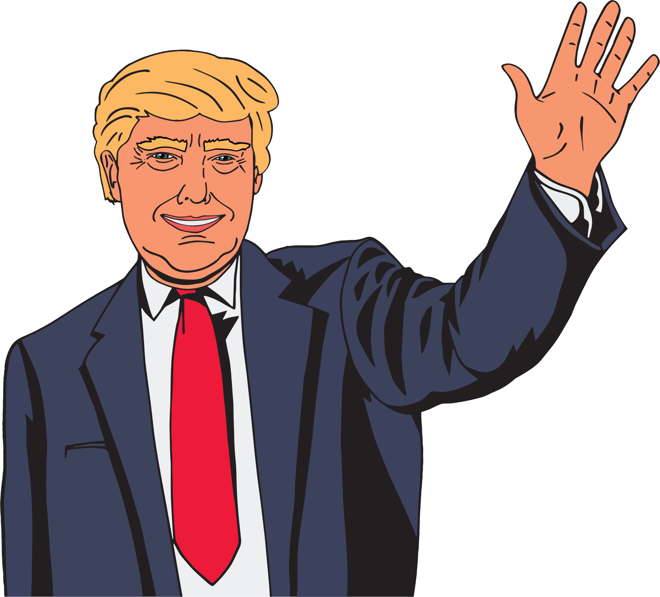 Words clipart president. Donald trump cartoon big