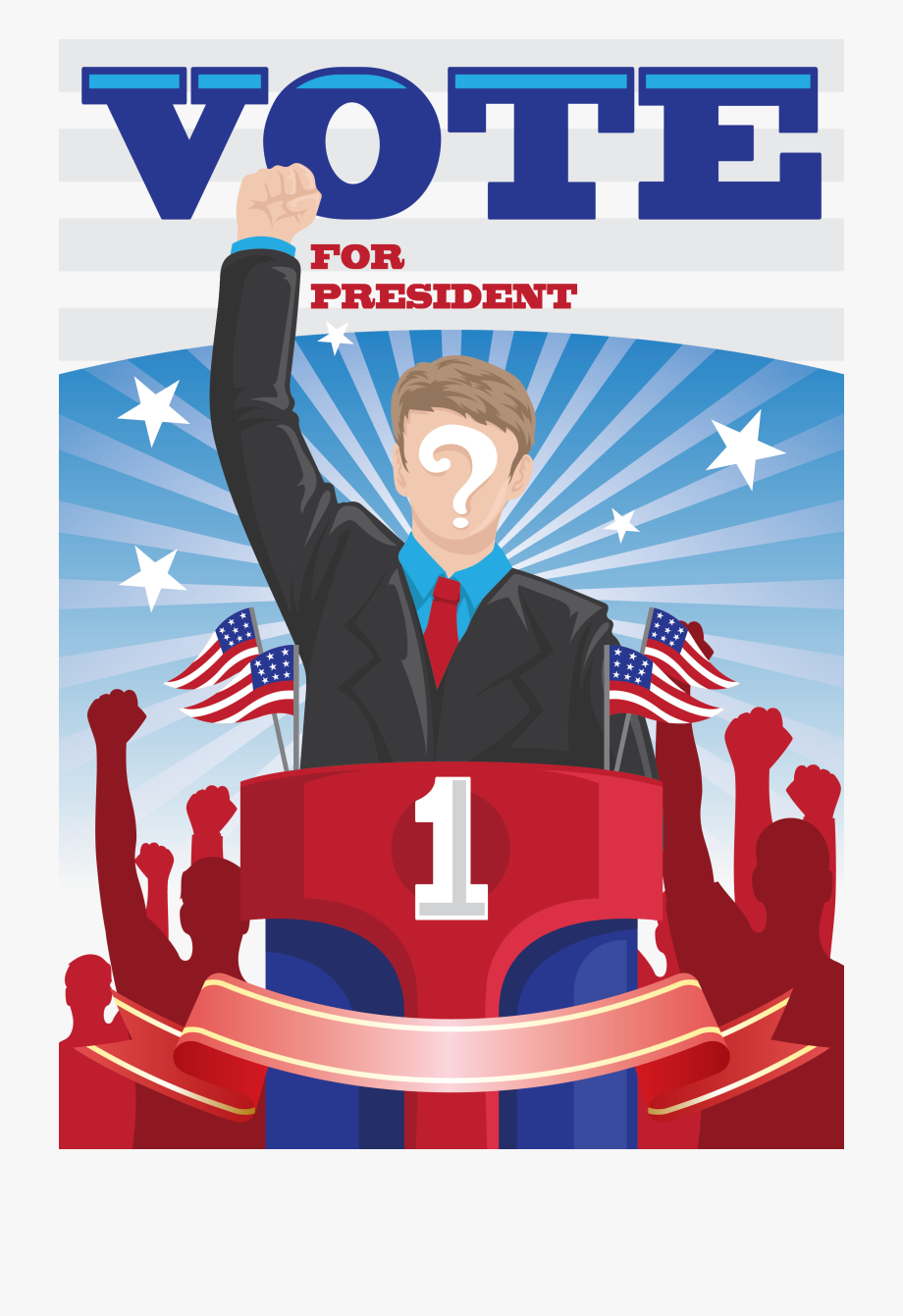 Presidential vote for poster. Voting clipart president