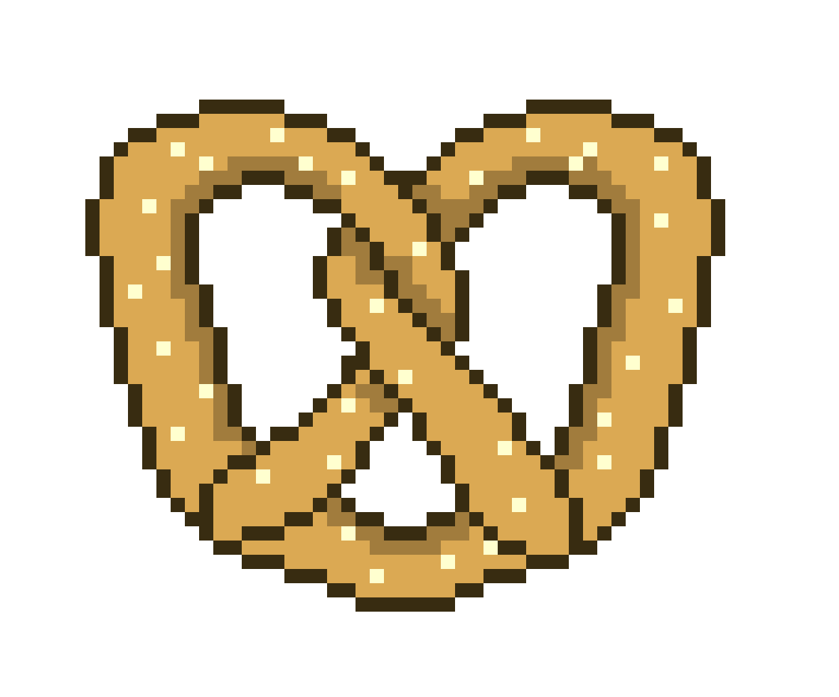 pretzel clipart heart