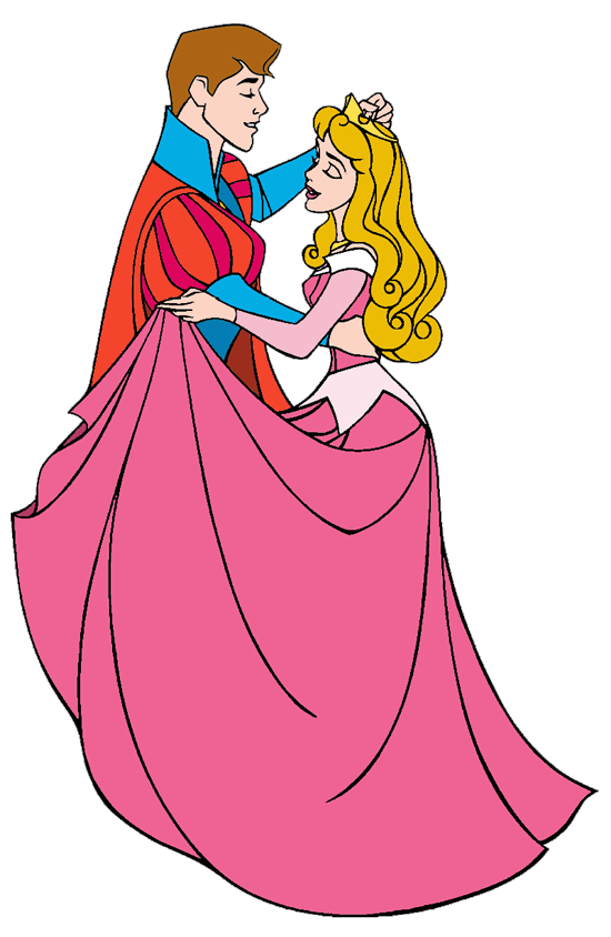 Aurora and phillip clip. Princess clipart dance
