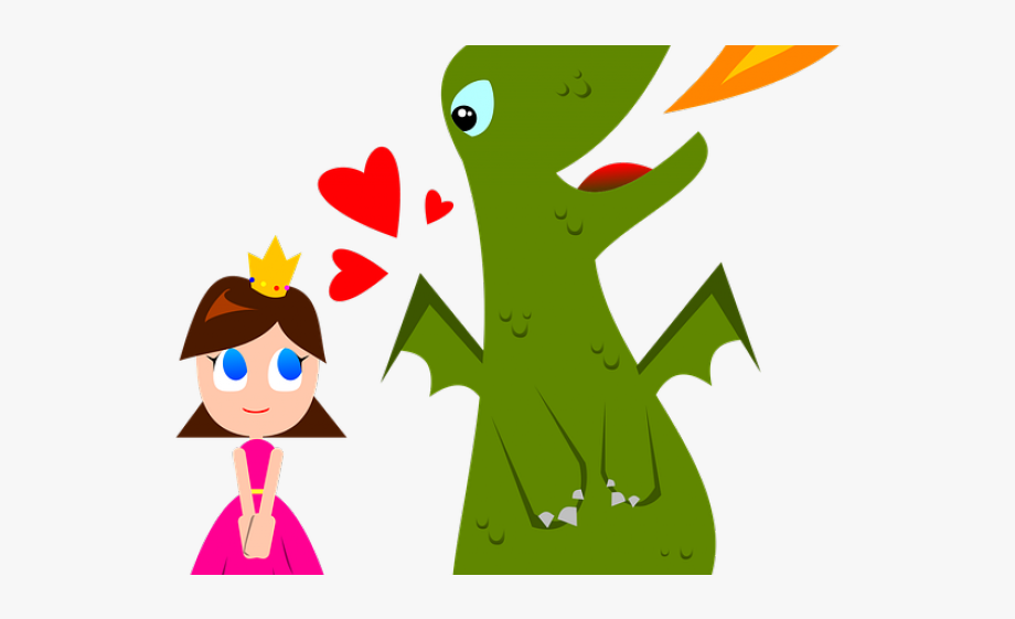 princess clipart dragon