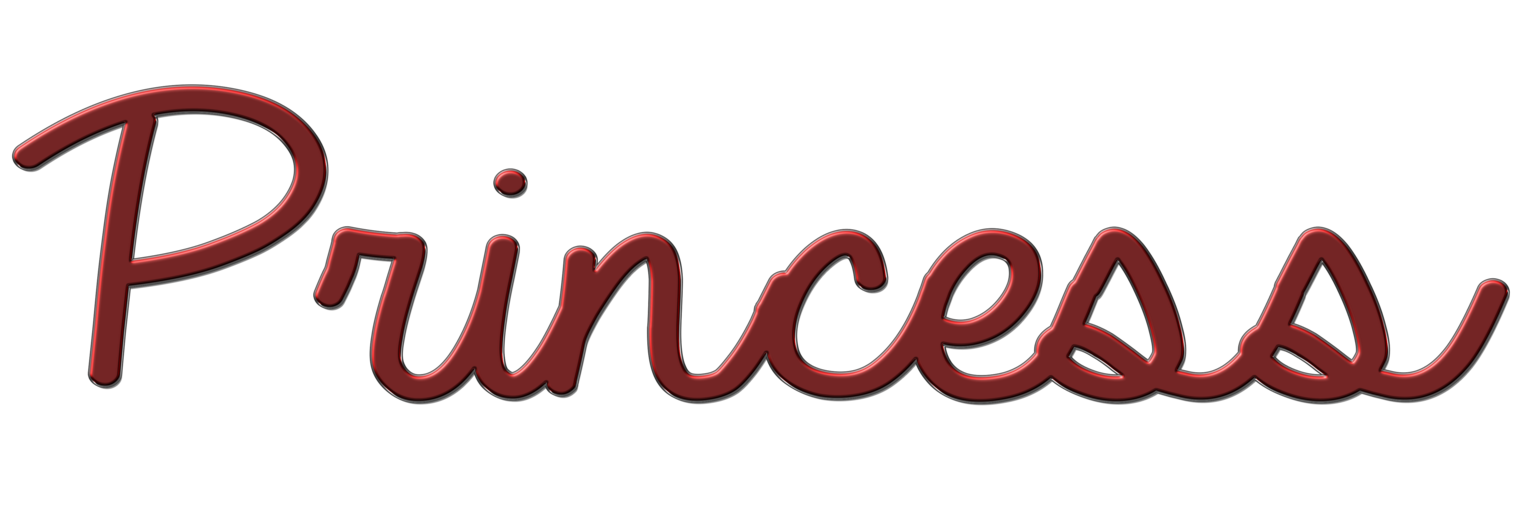 Word red png by. Words clipart princess