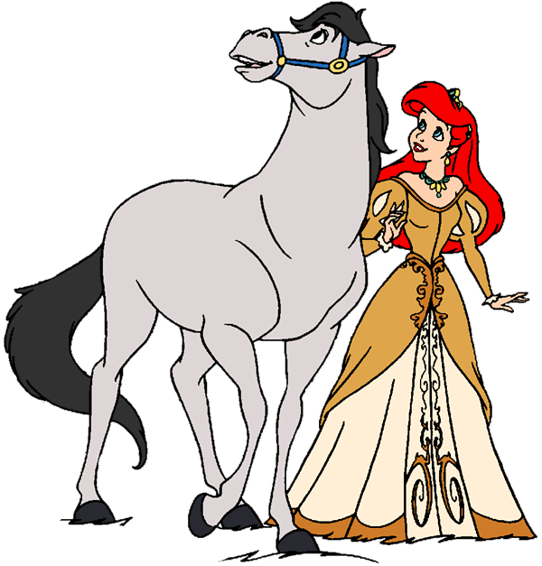 princess clipart horse