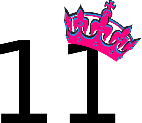 Pink tilted tiara and. Princess clipart number