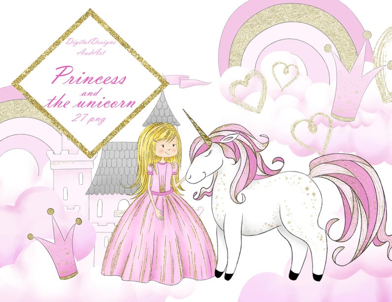 princess clipart unicorn