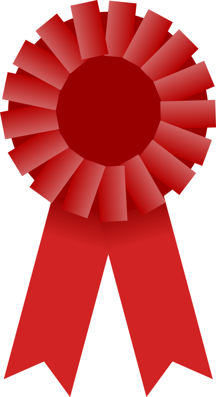 Prize award ribbon