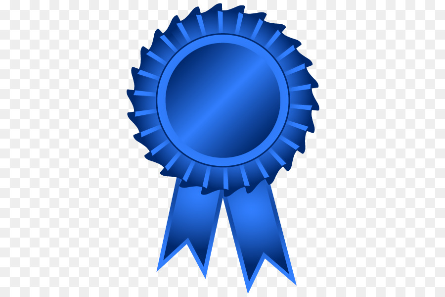 Blue background ribbon png. Prize clipart rosette