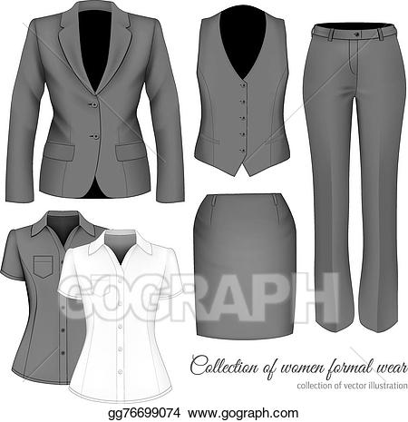 Professional clipart business wear. Vector art the outfits