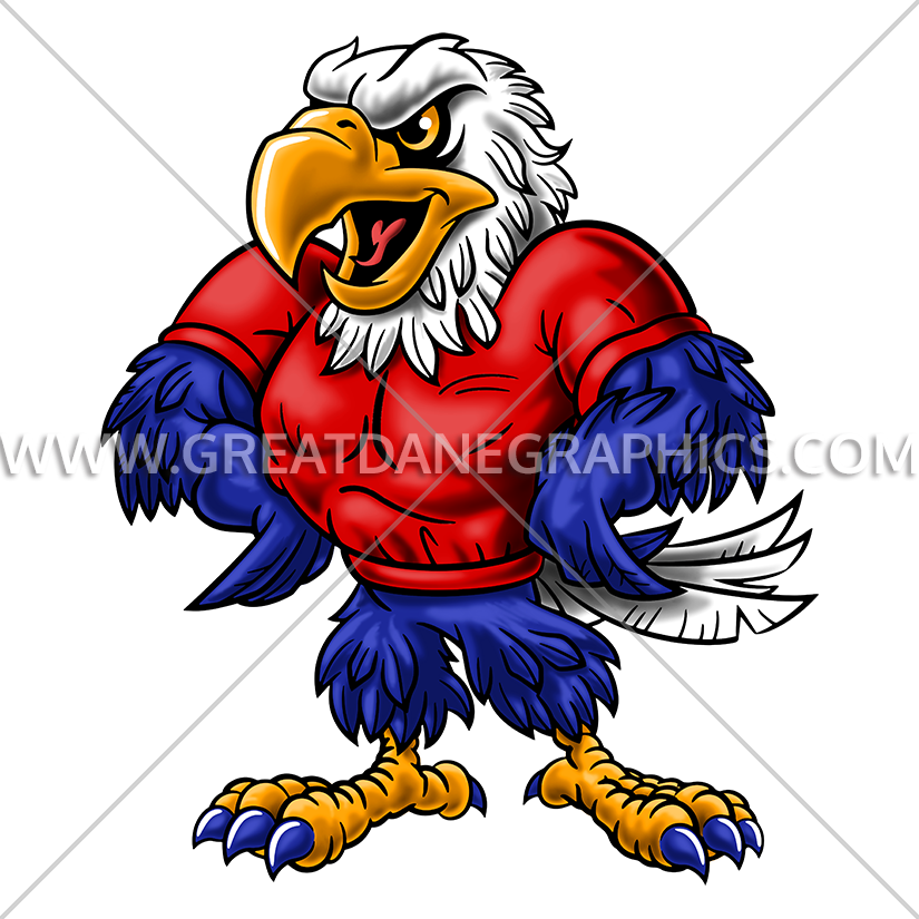 Proud clipart clip art. Cartoon eagle mascot production