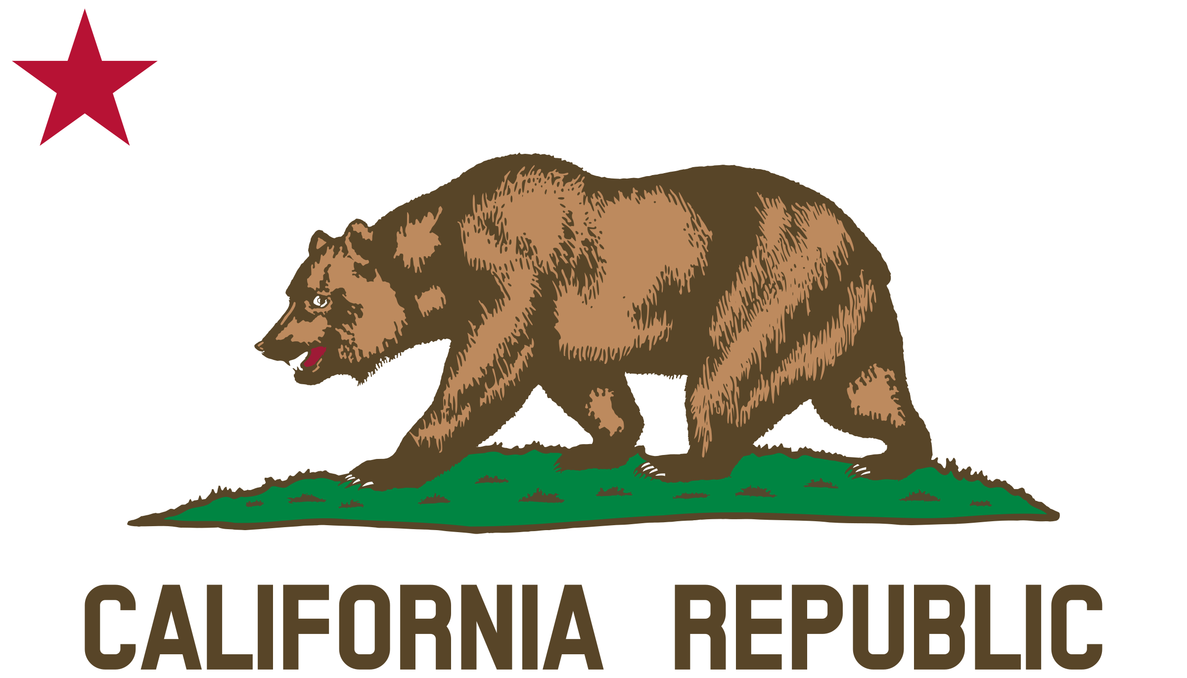 Proud clipart star. Flag of california bear