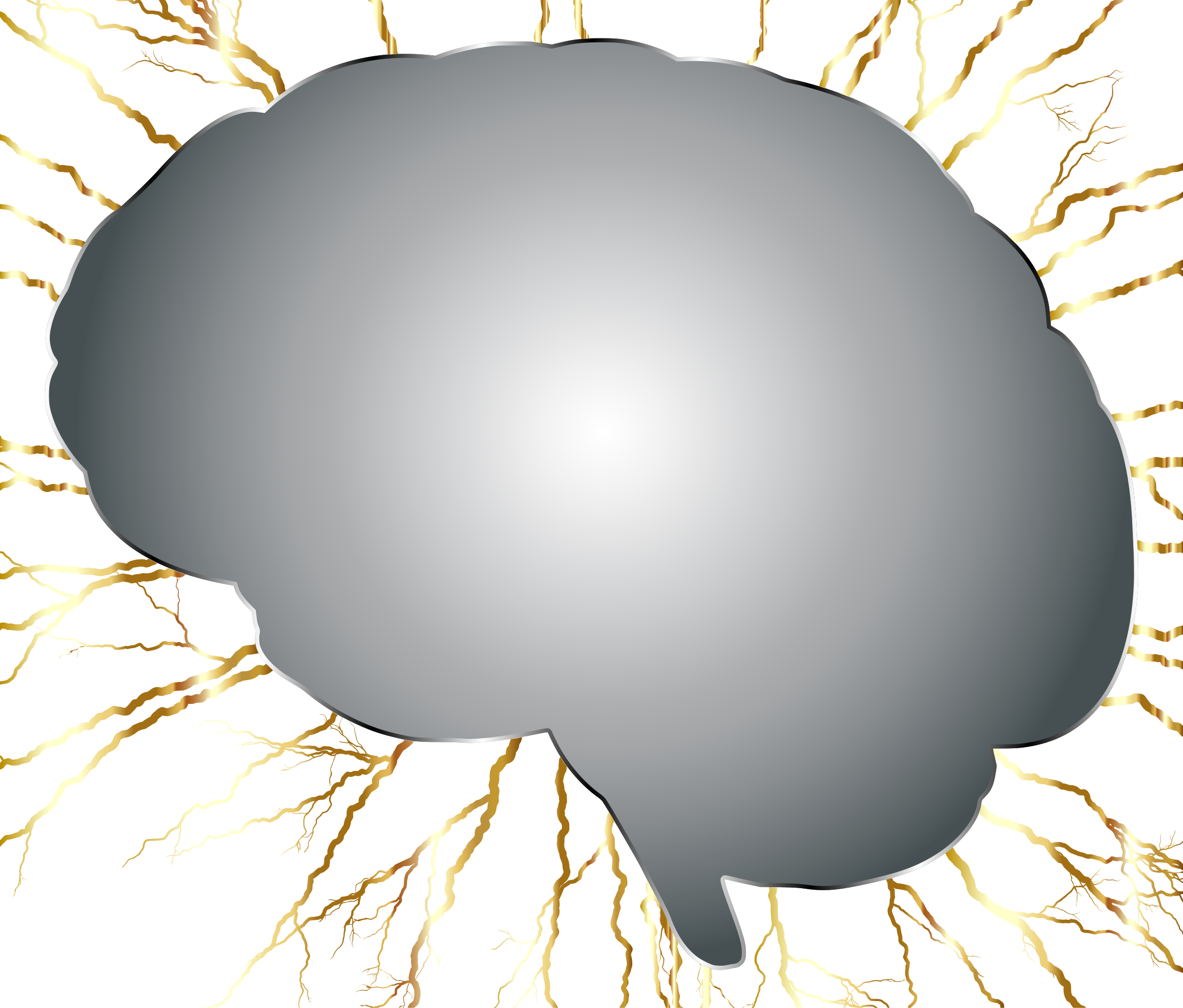 Brain storm no background. Psychology clipart abstract art