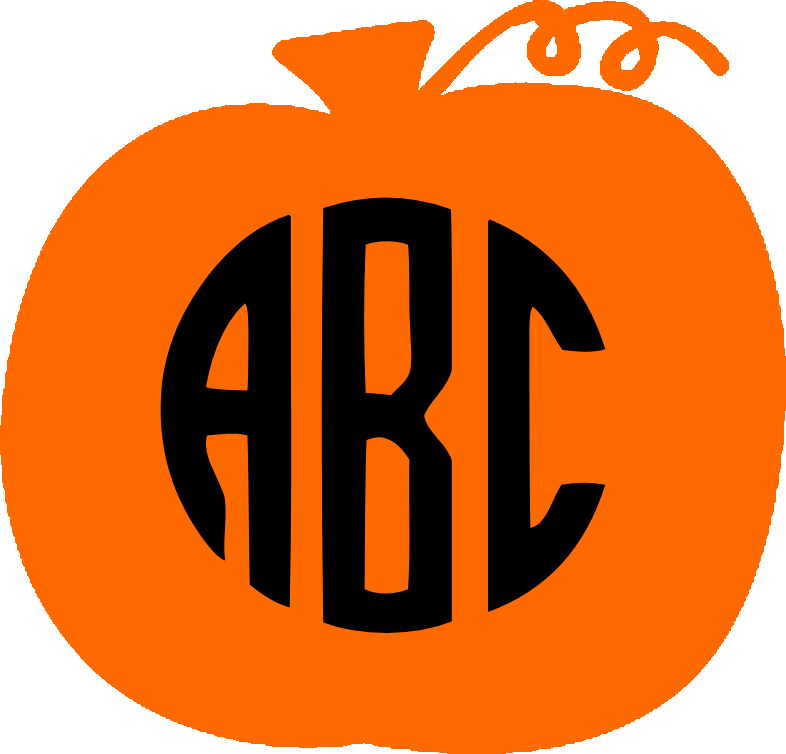 pumpkin clipart monogram