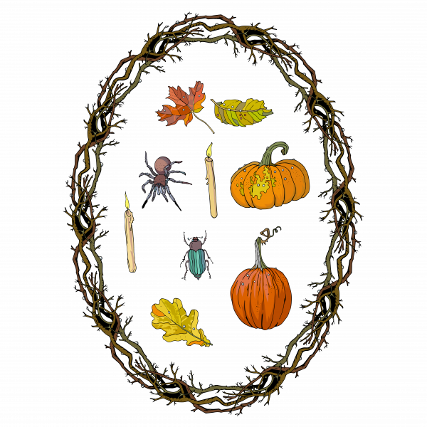 pumpkin clipart wreath