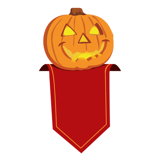 Halloween badge transparent svg. Pumpkin vector png