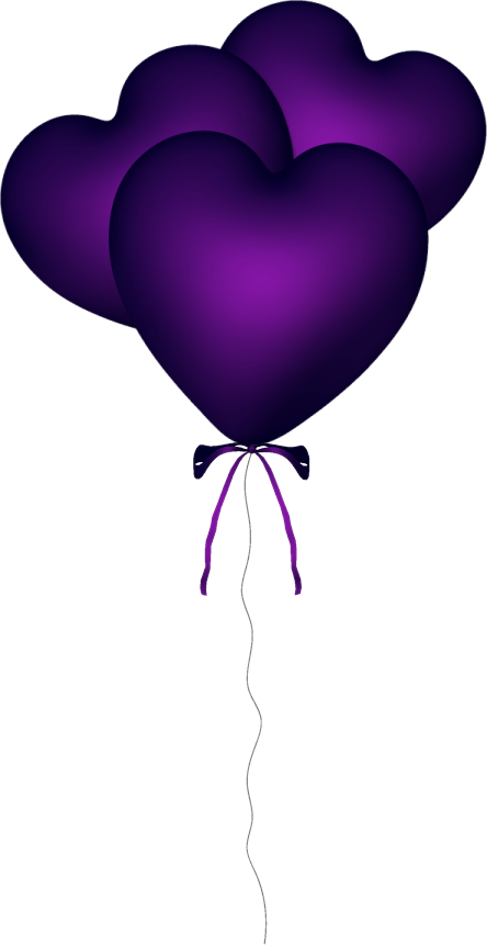 Purple clipart balloon. Heart png by pvs