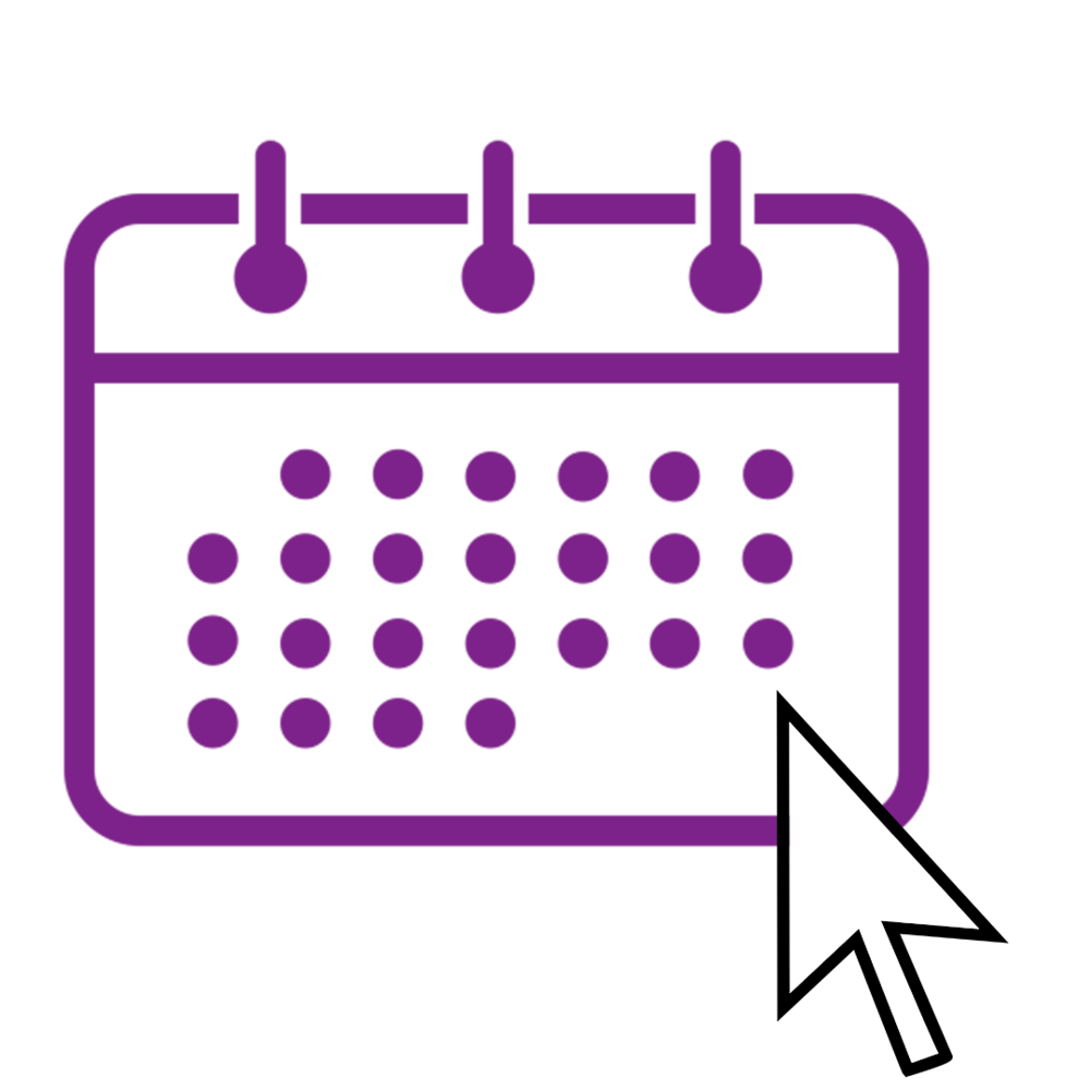 purple clipart calendar