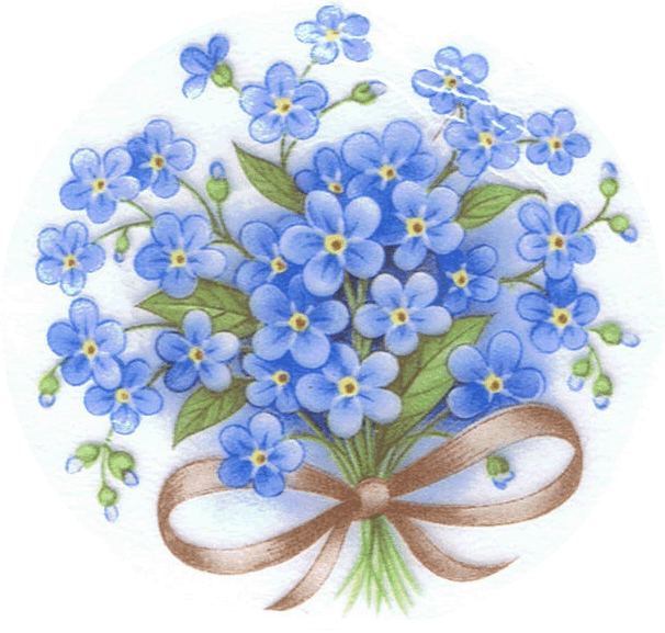 purple clipart forget me not