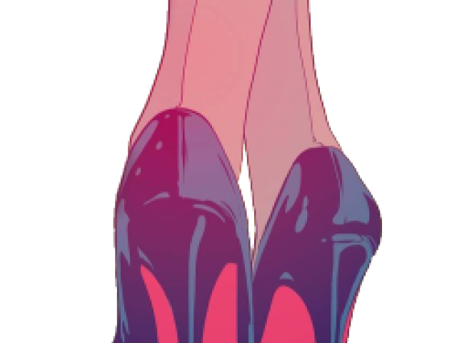 purple clipart high heel