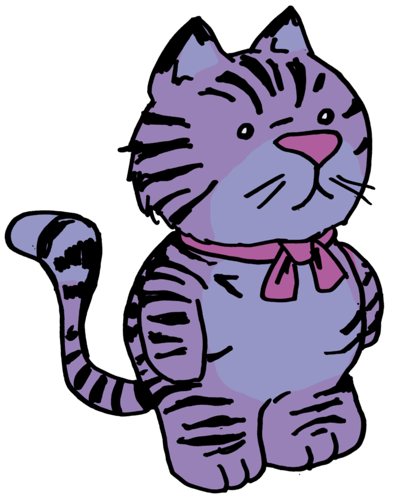 Purple clipart kitten. Whiskers tabby cat clip
