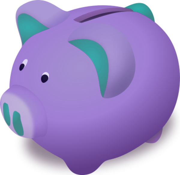 Clip art and on. Purple clipart piggy bank
