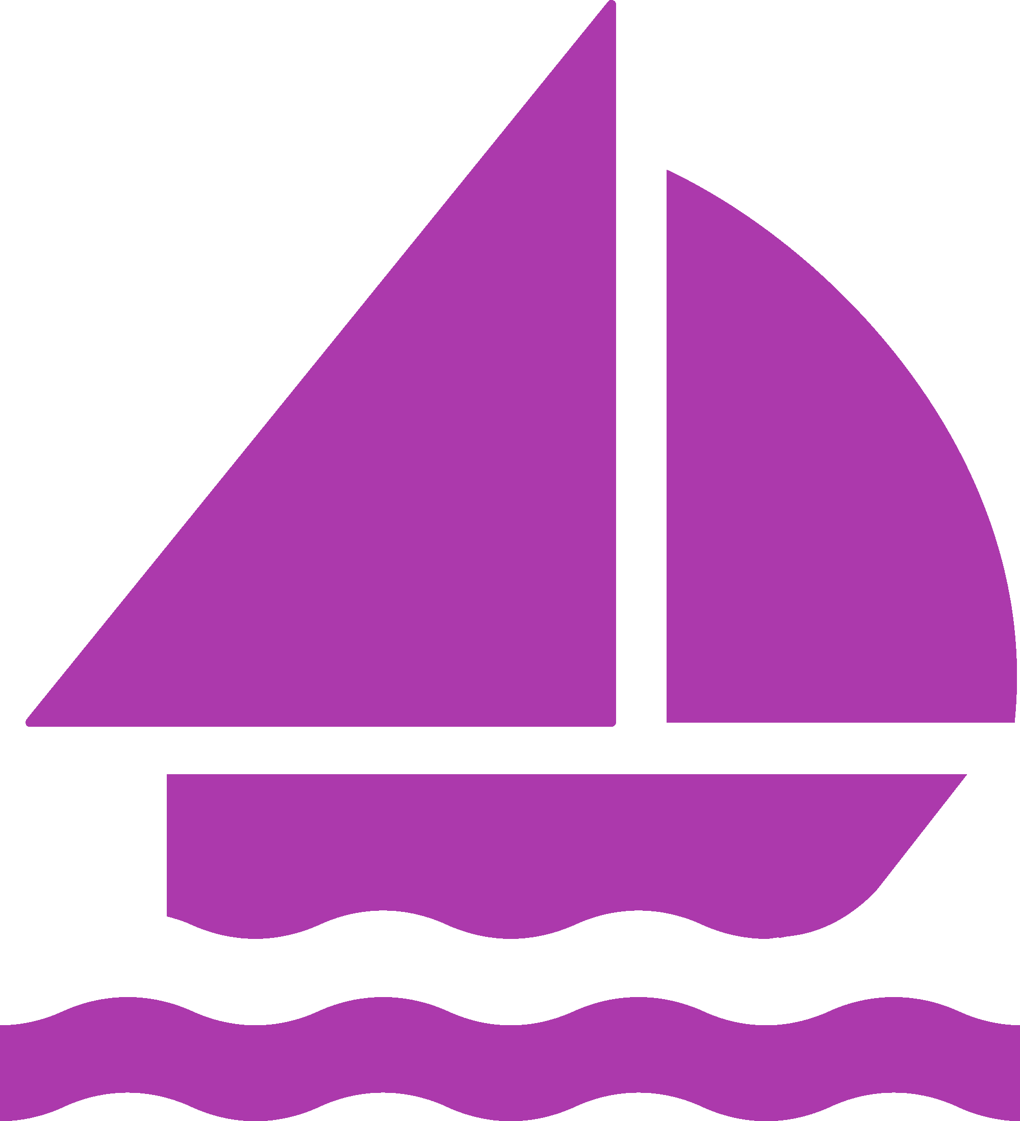 purple clipart sailboat
