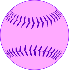 softball clipart purple