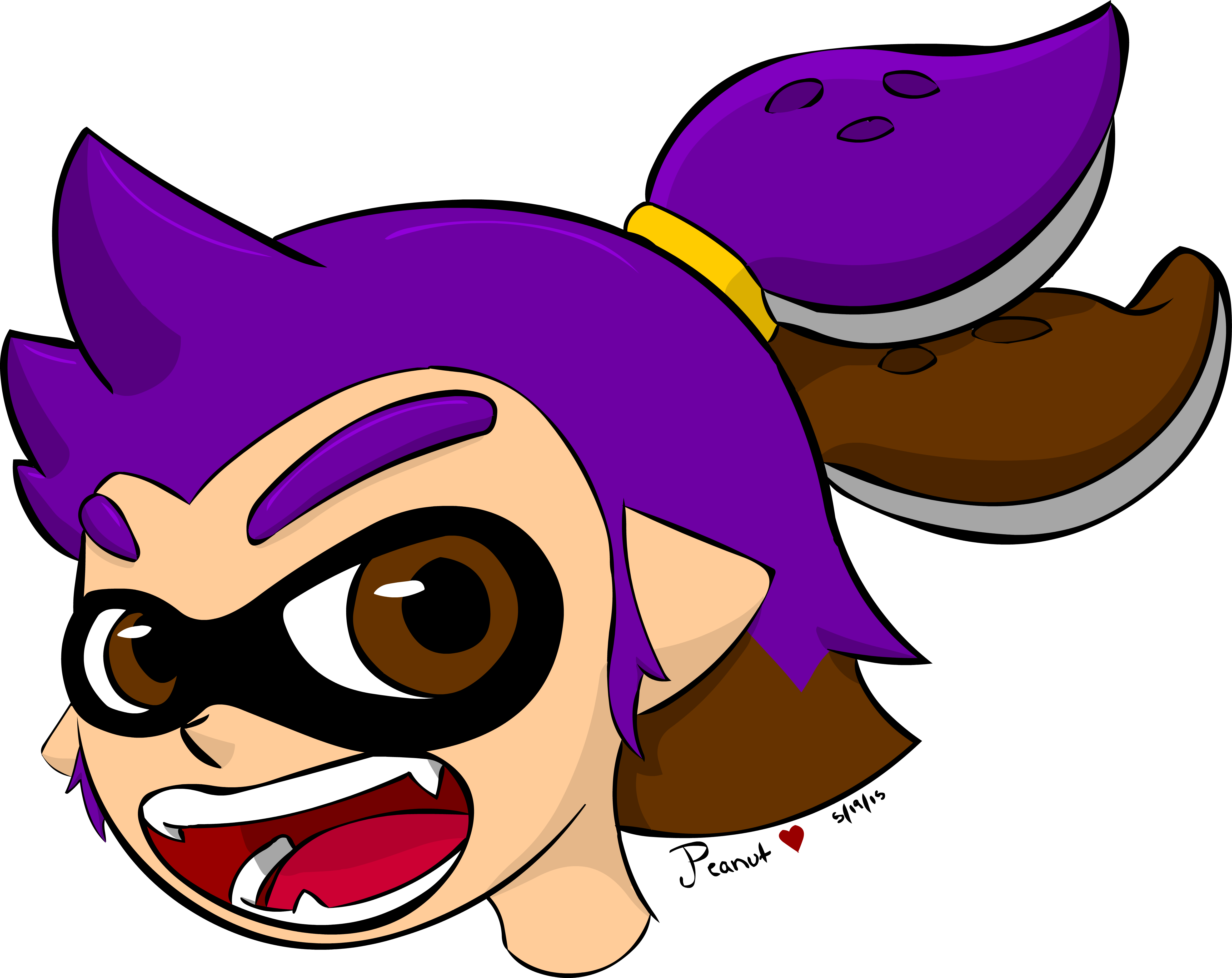 squid clipart purple