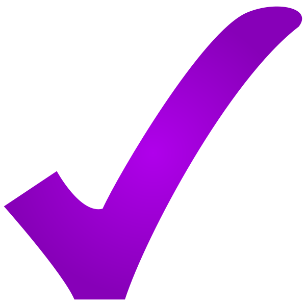 purple clipart tick