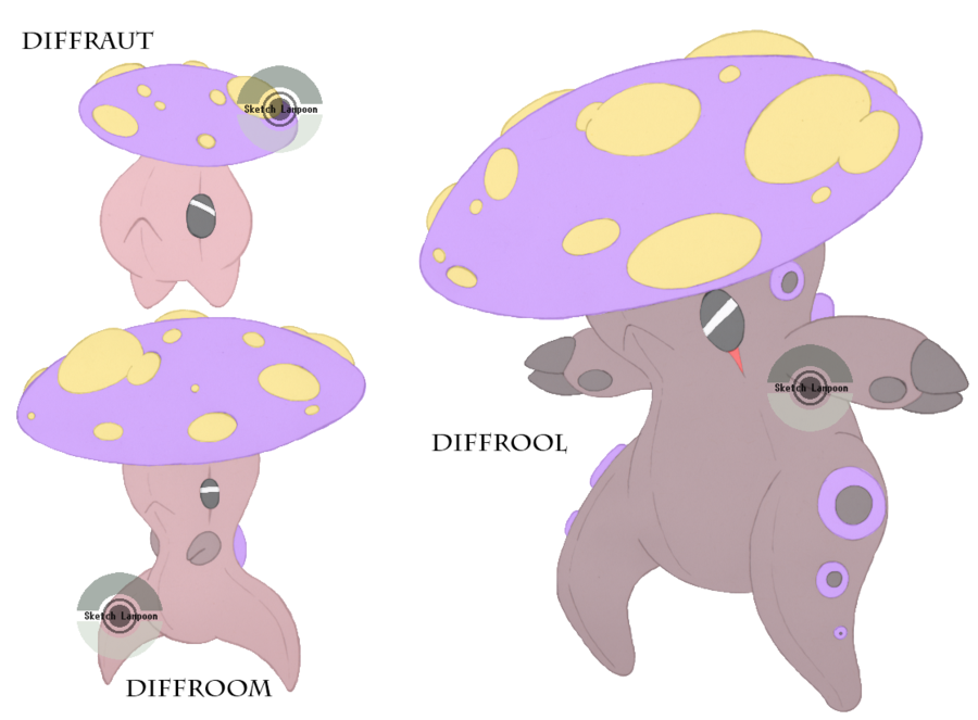 purple clipart toadstool