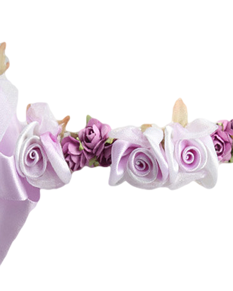 Lilac silk floral wreath. Purple flower crown png