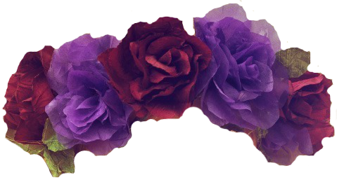 Purple flower crown png.  transparent for free