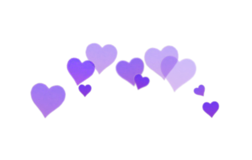 Purple hearts png. Heart crown discovered by