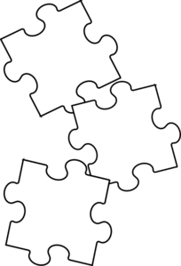 puzzle clipart black and white