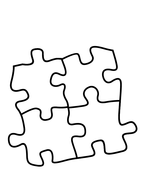puzzle clipart coloring page