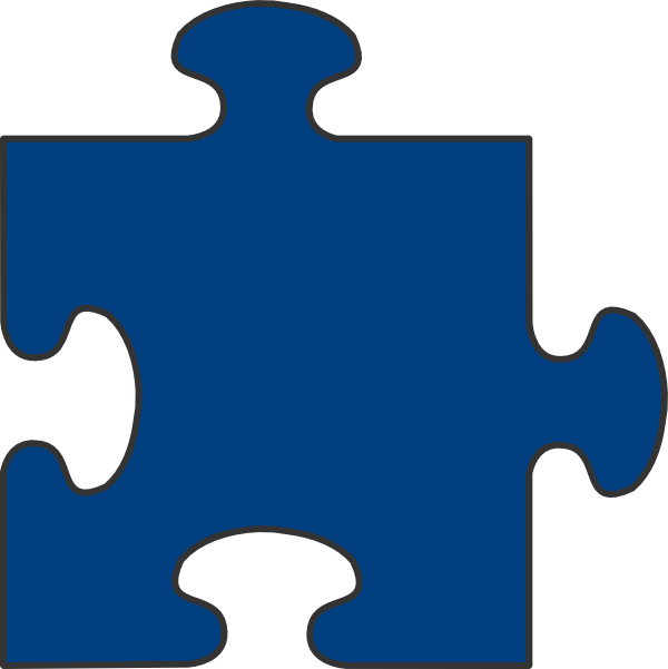Blue border piece top. Puzzle clipart man