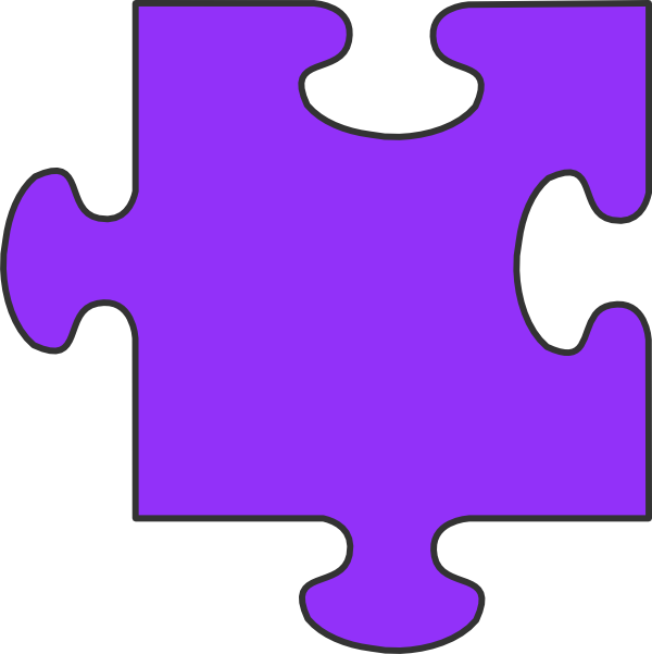 puzzle clipart purple