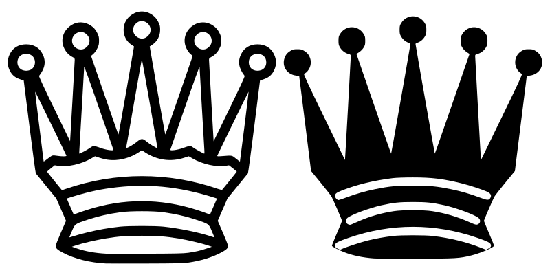 queen clipart black and white